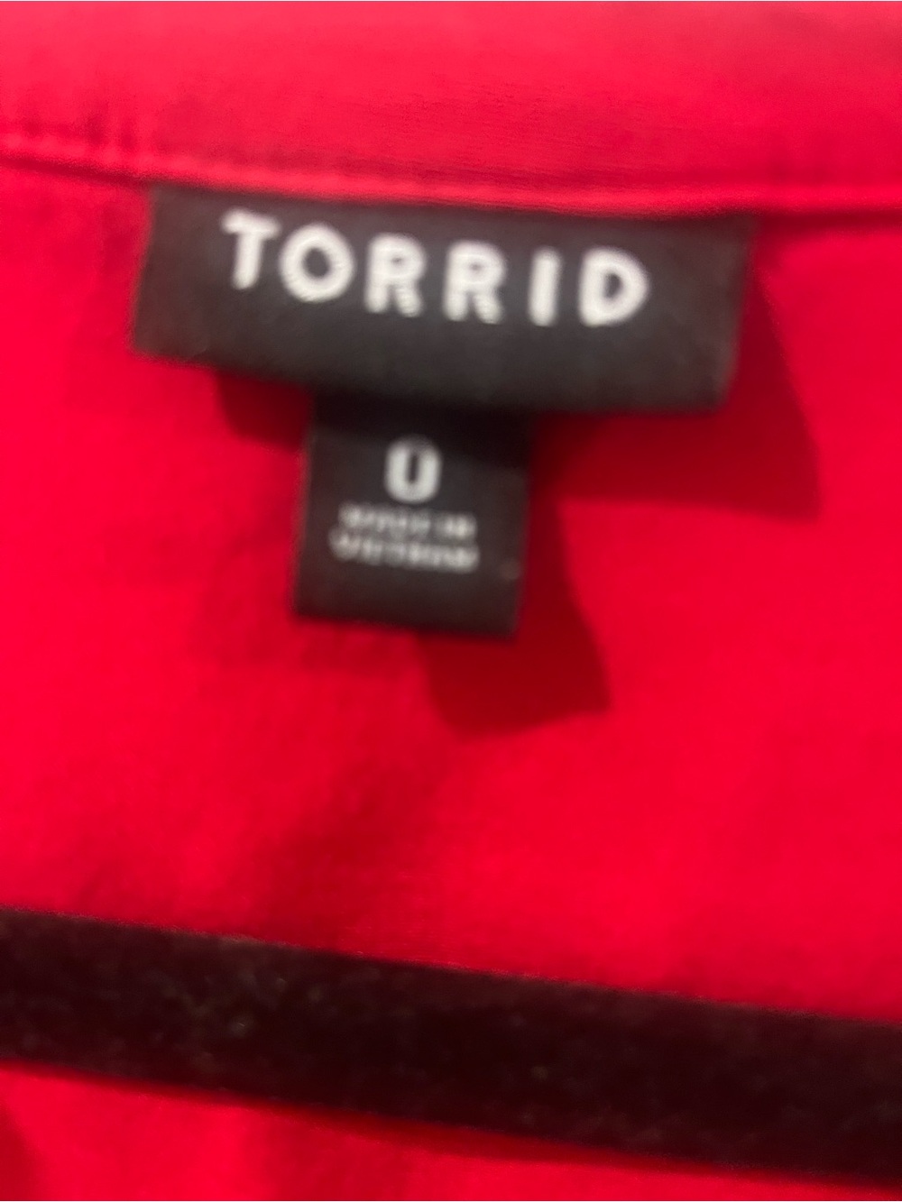 torrid Red Button-Down Babydoll Tunic - Picture 3 of 3